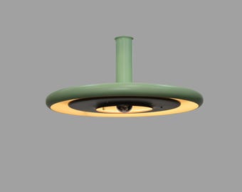 Mintgroene XL Fog & Morup Optima hanglamp: Hans Due Design, Denemarken, 1970