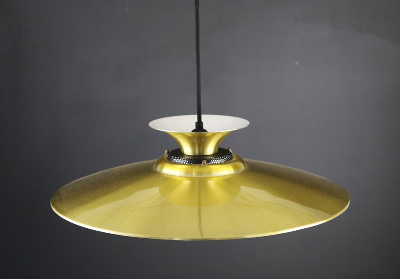 Nice XLgolden Danish design lamp Messing ceiling lamp 1970's Denmark image 5