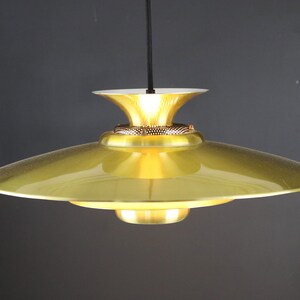 Nice XLgolden Danish design lamp Messing ceiling lamp 1970's Denmark image 6