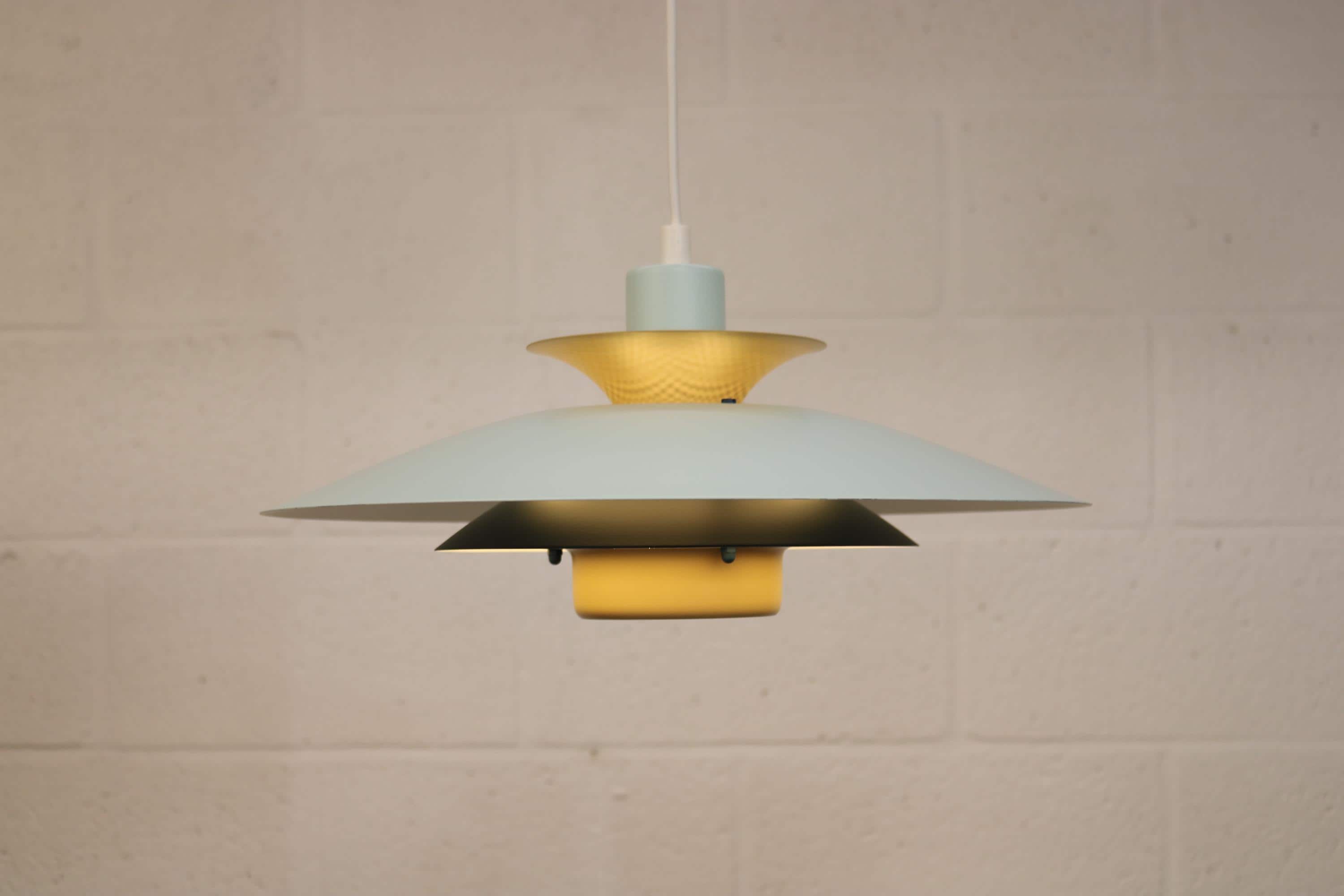 Vintage Jeka Metaltryk Volga Lamp: Full Restored - Danish Modern
