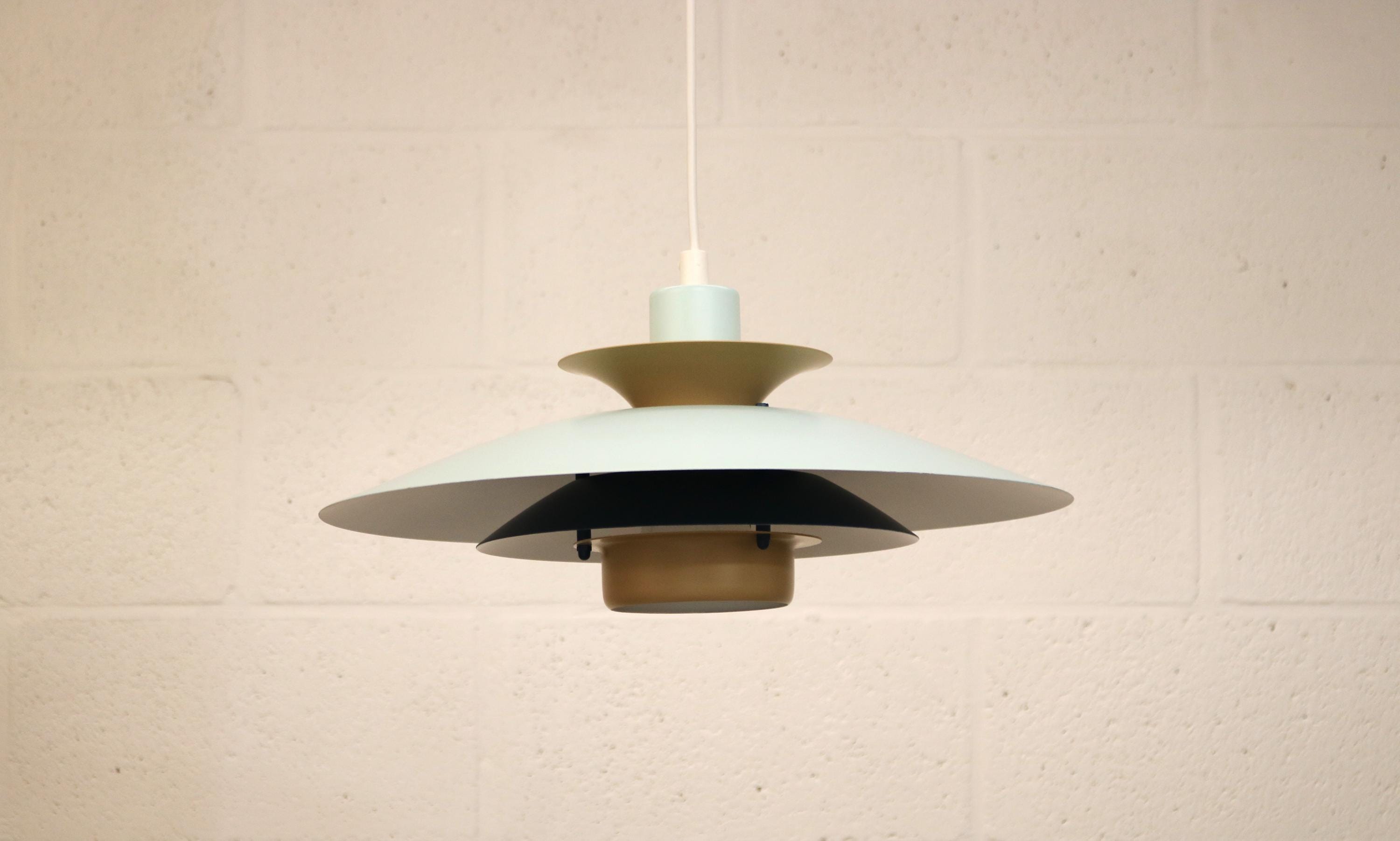 Vintage Jeka Metaltryk Volga Lamp: Full Restored - Danish Modern