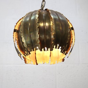 Stunning Brutalist pendant lamp by Holm Sorensen designed by Svend Aage Sorensen - Model 6404 - Denmark 60&#39;s