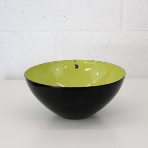 Bol vintage en émail Krenit : Herbert Krenchel Design, Torben Ørskov & Co, Danemark 1953
