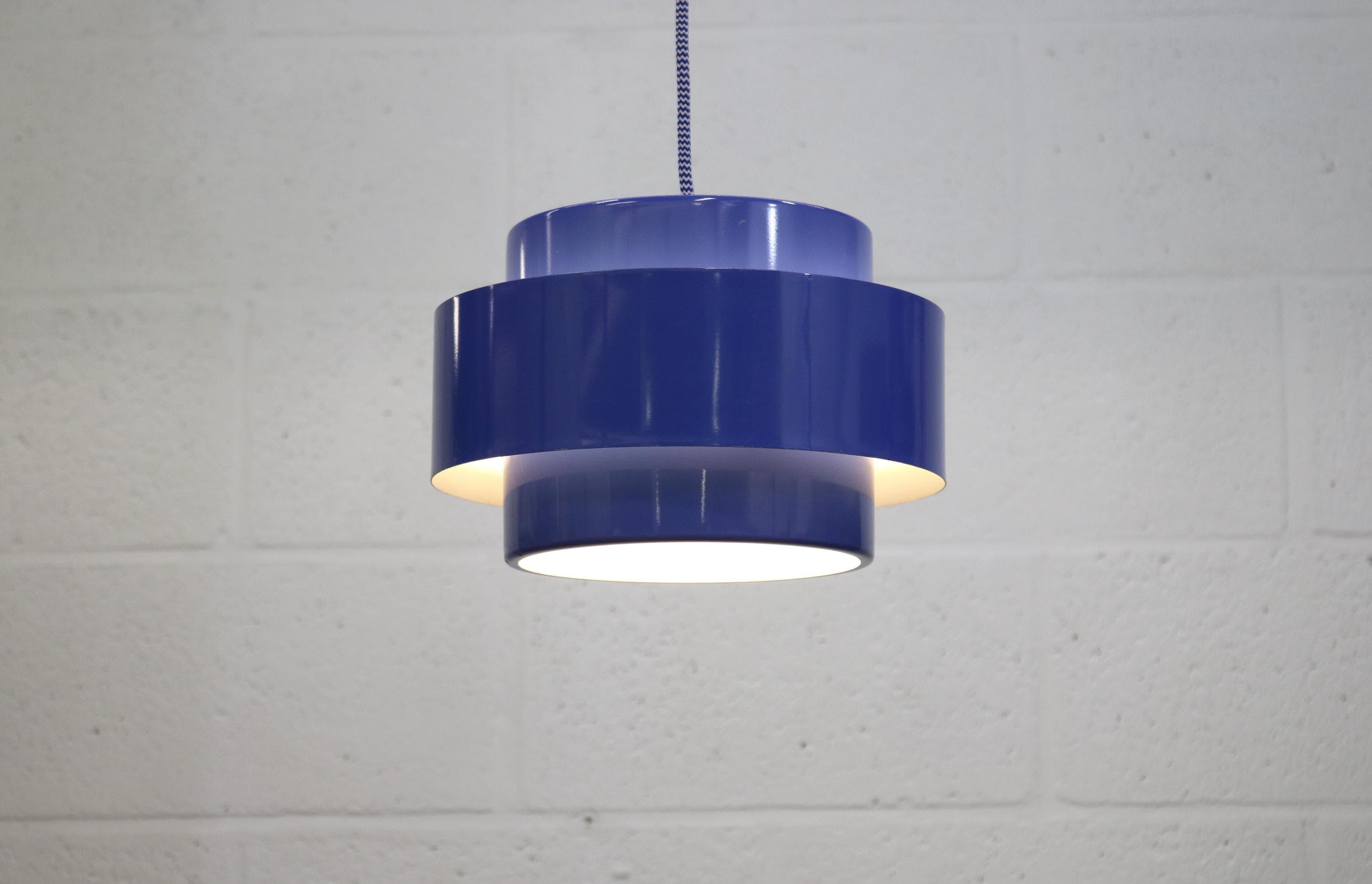 Iconic Blue Jo Hammerborg Vintage Lamp | Fog & Morup | Model Juno