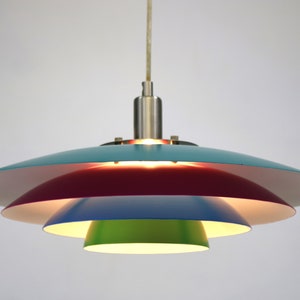 Great looking  colored Nordic Design ceiling lamp ***  Denmark 1980