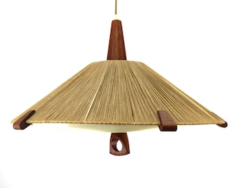 Rare Mid-Century Modern Hanging Lamp By Temde With Diffuser