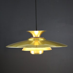 Nice XLgolden Danish design lamp Messing ceiling lamp 1970's Denmark image 2