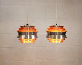 SWEDISH pair of PENDANT LAMPS | Carl Thore Pendel | 1970s | Mid Century Modern