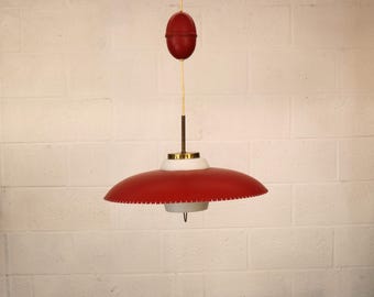 Vintage Bent Karlby Lyfa Ceiling Lamp: Danish Mid-Century Modern Lighting- Denmark 60's