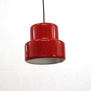 Red Jo Hammerborg Mini Poker Lamp: 1960s Danish Modern Pendant