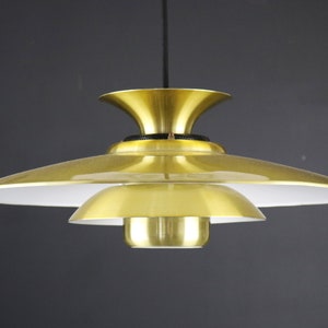 Nice XLgolden Danish design lamp Messing ceiling lamp 1970's Denmark image 3