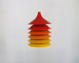 Lovely original orange IKEA lamp - model Duett type T202 - designed by Bent Gantzel Boysen - 1980 *** Scandinavian Lighting