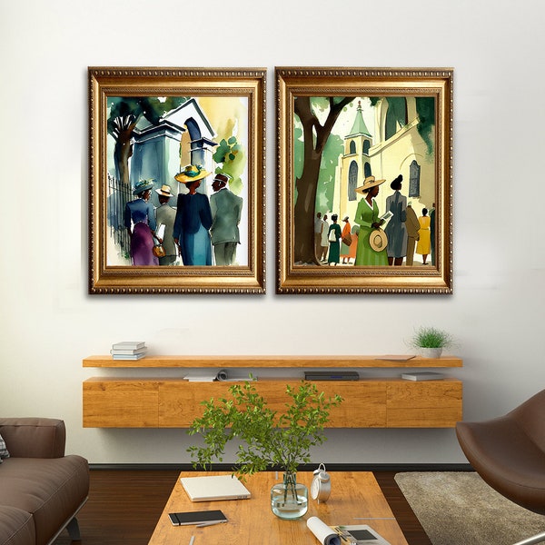 Black Church Art Etsy