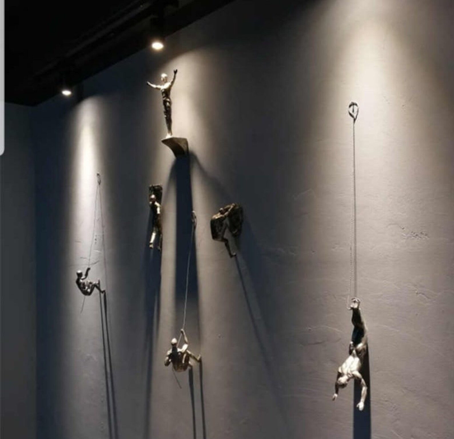 6 PCS Climbing man Climbing sculpture Wall sculpture Wall Etsy