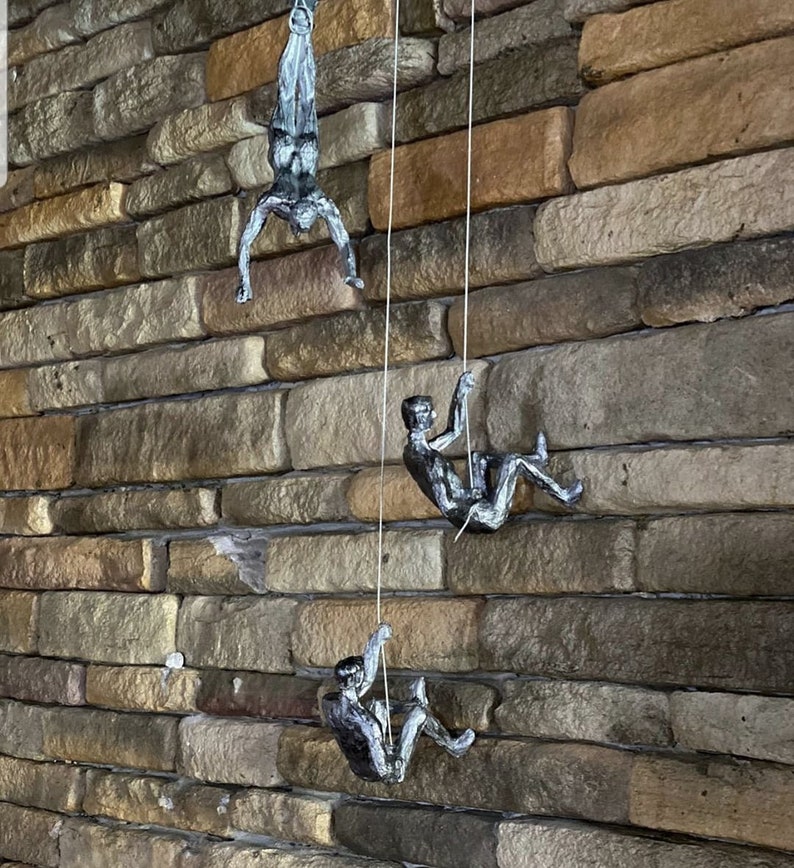 Climbing man Climbing sculpture Wall sculpture Wall decor Etsy