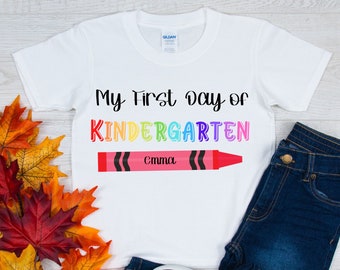 Back to school custom kindergarten kid shirt personalized gift