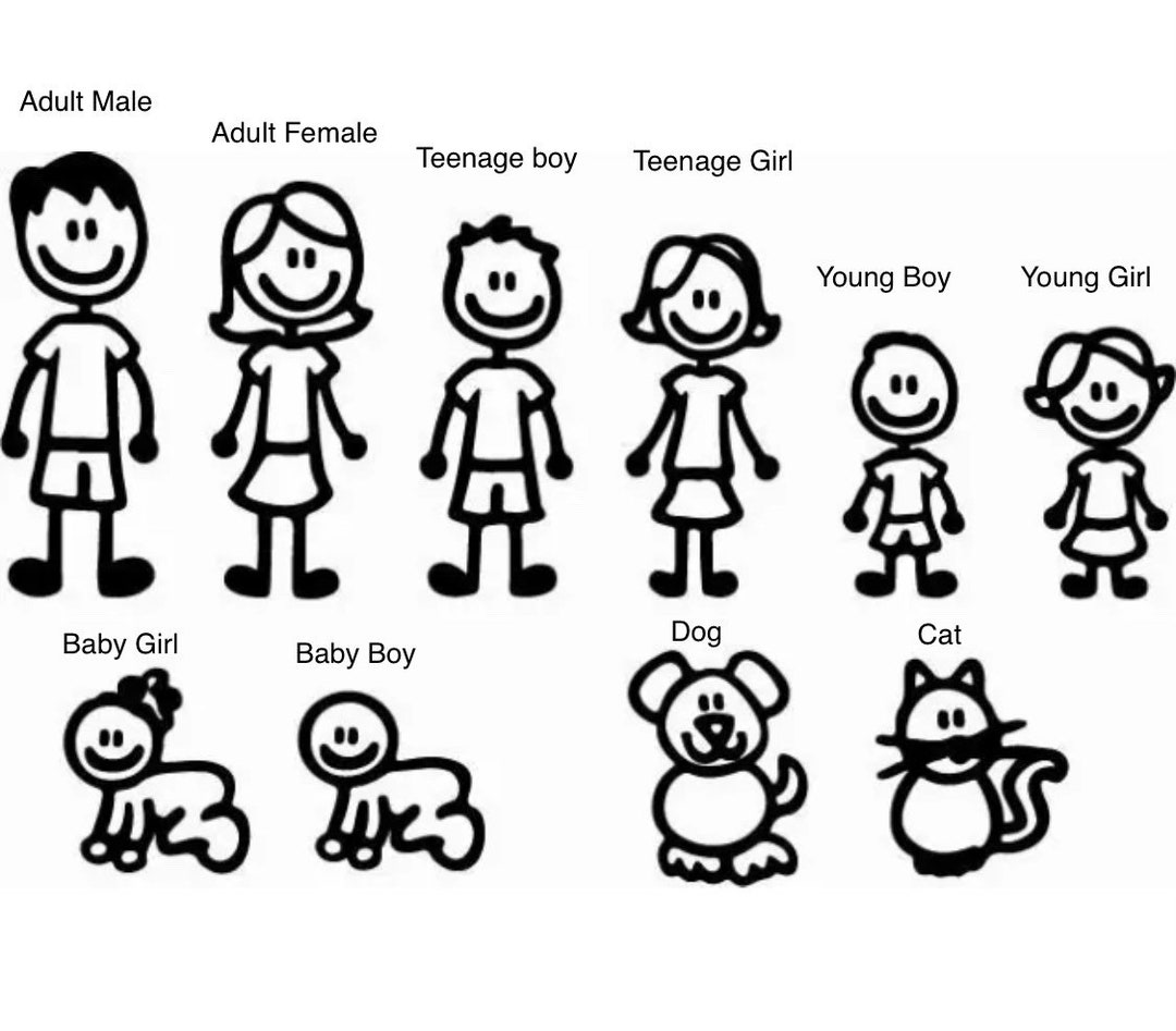 Stick Family Car Sticker Vinyl Decal Bumper Sticker My Etsy UK