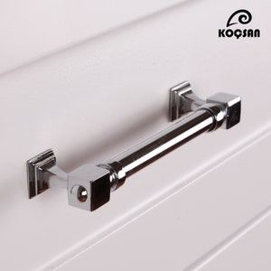 Luxury Chrome Cabinet Handles, Cabinet Hardware, Drasser Pulls, Drawer Knobs, Furniture Handles