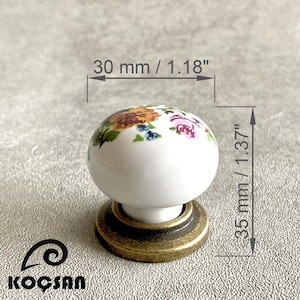 Porcelain Cabinet Handles, Cabinet Hardware, Dresser Pulls, Drawer Knobs, Furniture Handles, Ceramic Knobs Round Knob