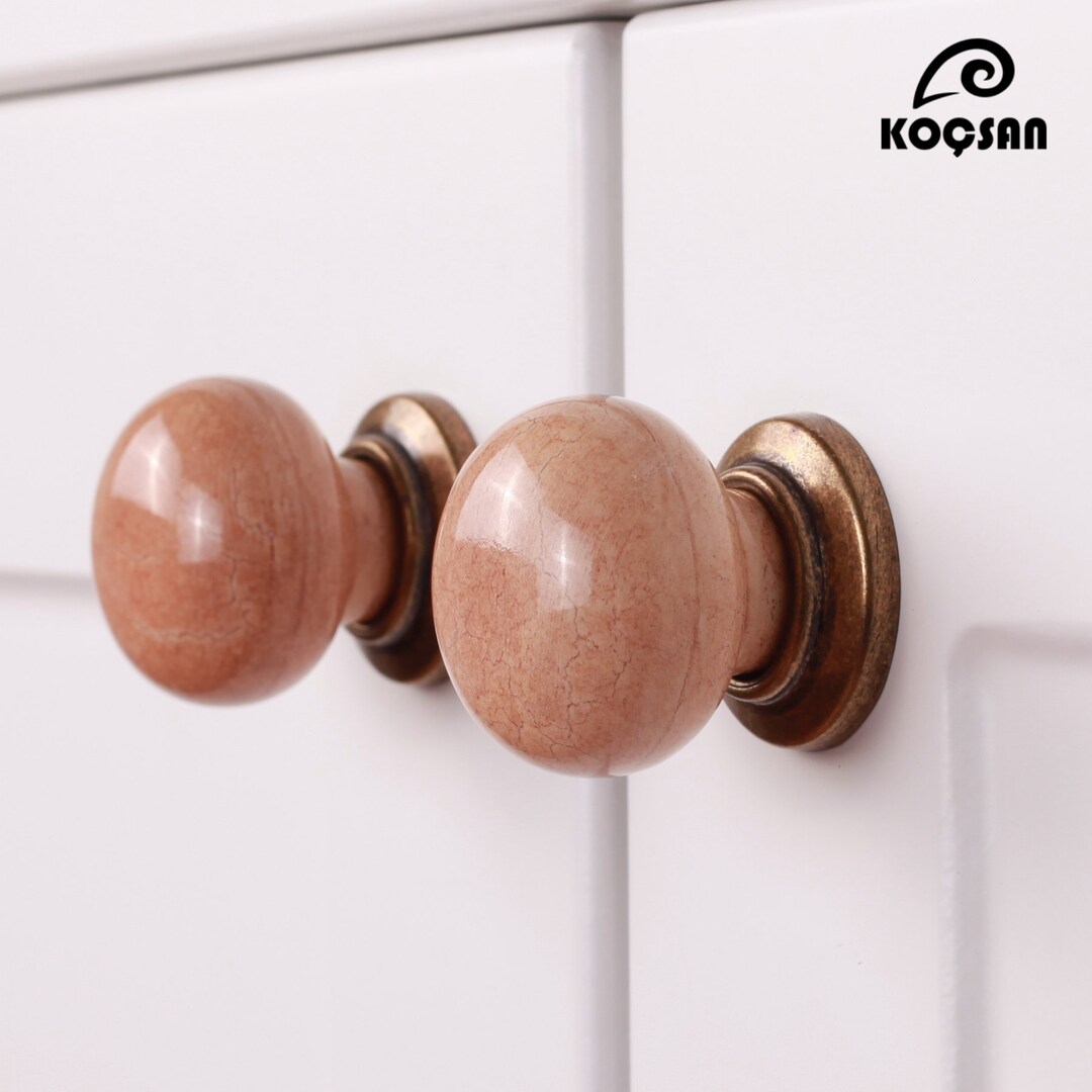 Porcelain Brown Knobs, 30 Mm Diameter Knobs, Hardware, Dresser Pulls