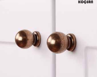 Antique Bronze Round Knobs, 25 mm Diameter Cabinet Knobs, Cabinet Hardware, Drasser Pulls, Drawer Knobs, Furniture Handles