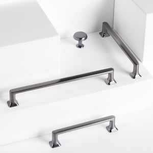 Space Silver Cabinet Handles: Kitchen Drawer Pulls