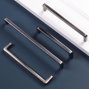 Space Silver Cabinet Handles: Kitchen Drawer Pulls