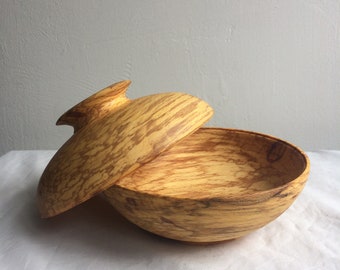 Trinket Bowl with Lid - Spalted Beech