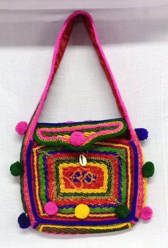 Voorschrift Rustiek Ziektecijfers Vintage Boho Baba Yoga Om Bag Handmade Sadhu Embroidered - Etsy