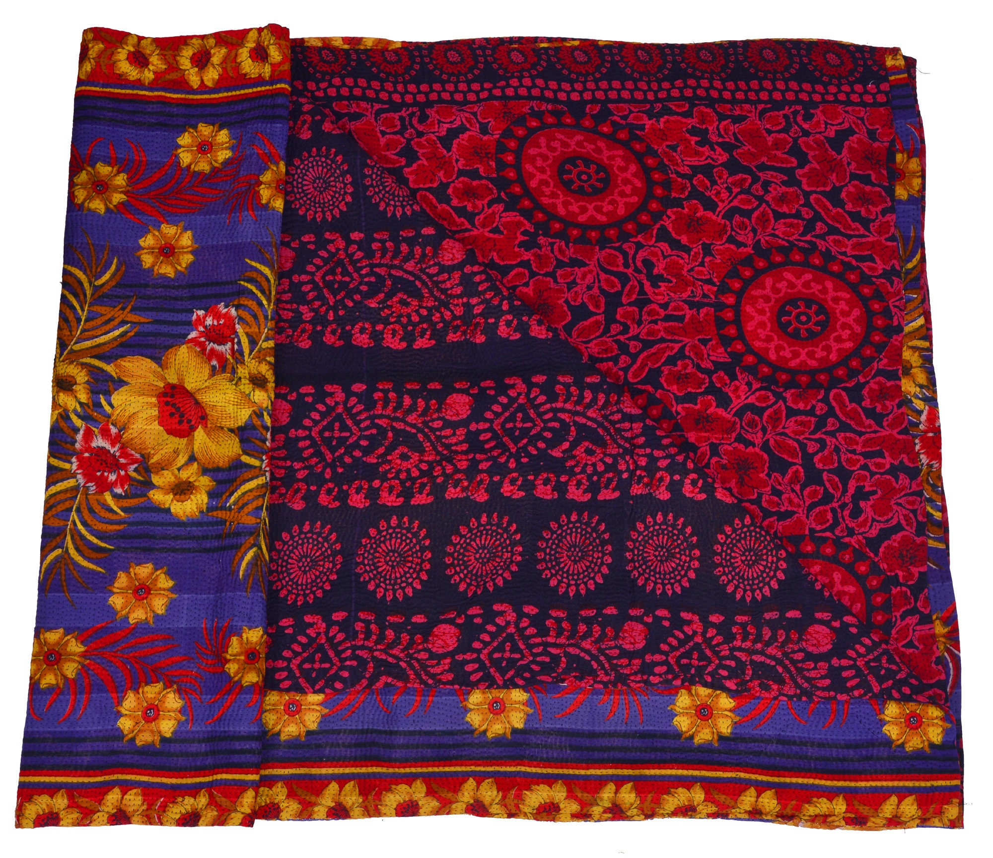 Antiker Quilt Handarbeit atemberaubende Vintage Handgenähte | Etsy