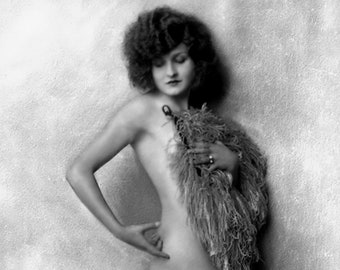 1920s Ziegfeld Follies Girl Vintage Photo Print | Jazz Age Roaring 20s | Alfred Cheney Johnston