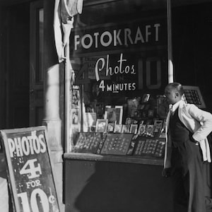 Photographer Taking a Break Photo Print | Black Americana | 1930s Photography Studio Harlem NYC