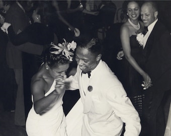 Dancers in Jazz Club Vintage Photo Print  | Black Americana | Lindy Hop Jitterbug Music