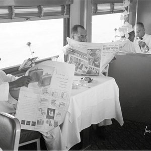 1940s Dining Car Waiters Photo Print | Black Americana  | Pullman Porter Railroad Workers