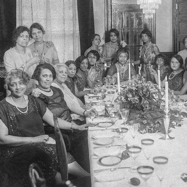 Society Tea Photo Print | Black Americana | 1920s Ladies Sophisticated Women Jazz Age Flappers