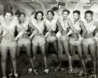 Club Harlem Chorus Line Photo Print | Vintage Black Americana  | 1930s Jazz Detroit Paradise Valley