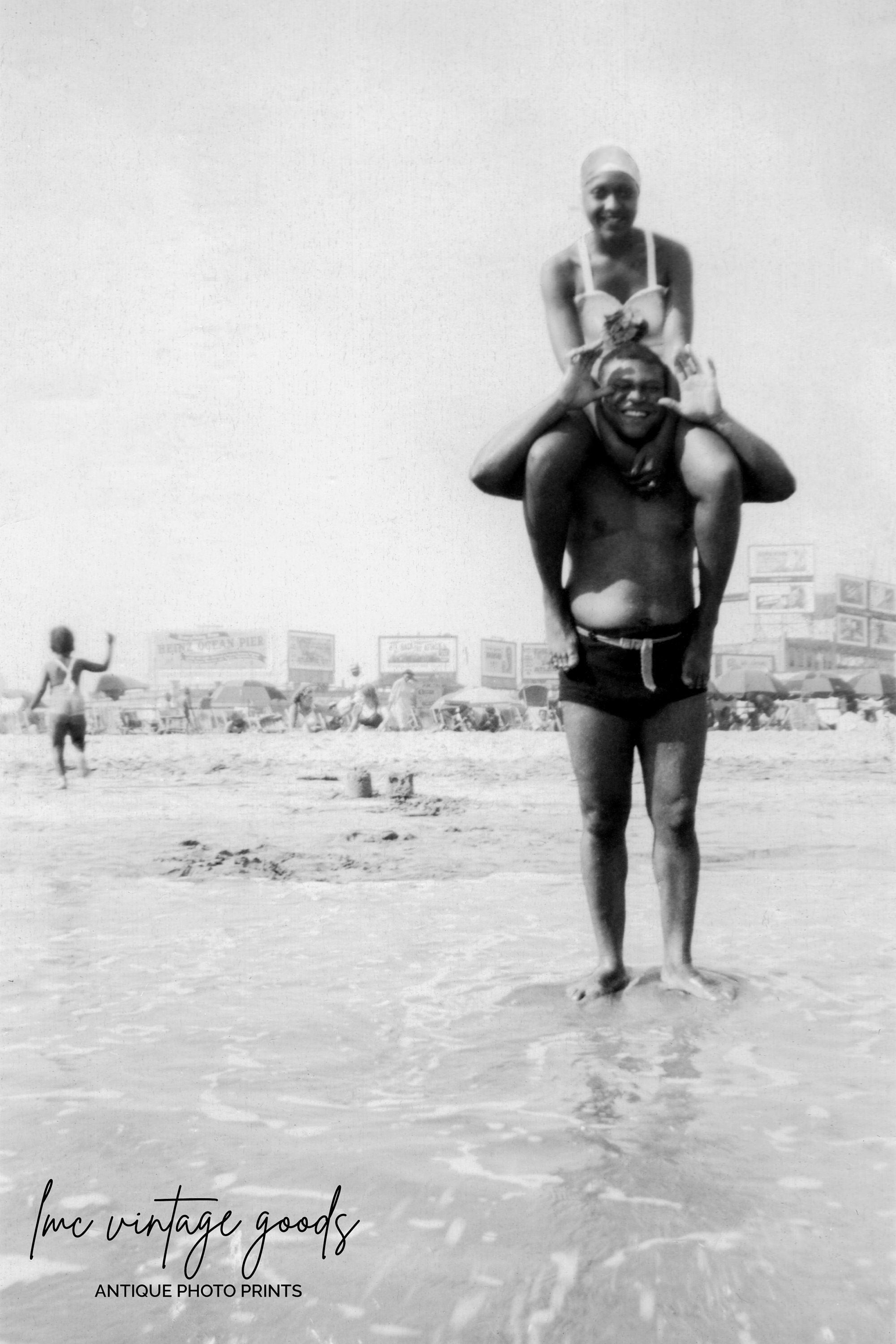 Praia ~ Beach Tambau JOAO PESSOA Brazil Brasil RPPC Vintage Photo ~1940s