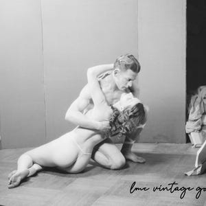 Couple Dancing 1920s Photo Print, Vintage Photo Wall Decor Art Photography Black & White