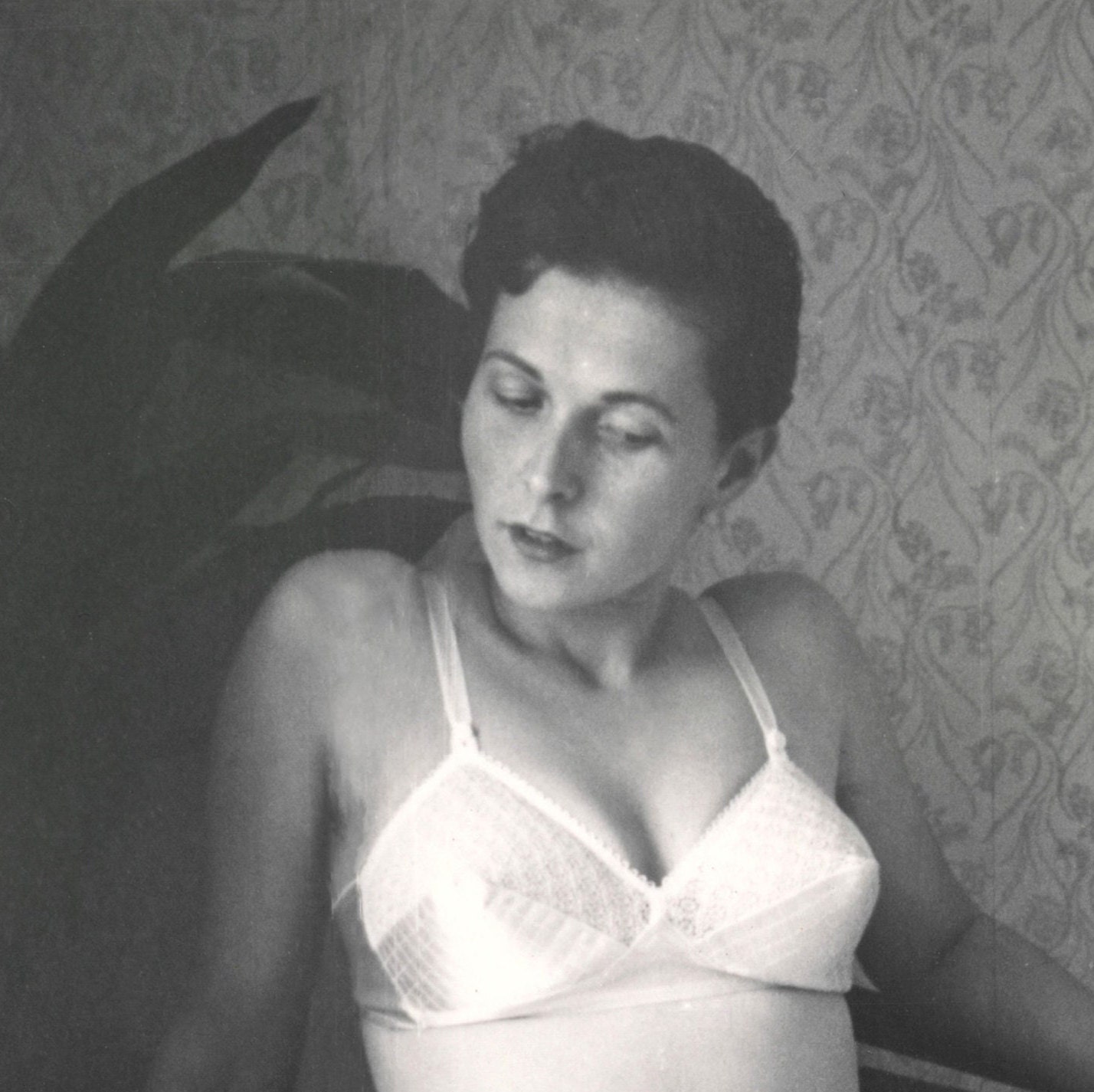 Women Posed in Lingerie Vintage Photo Print 1940s Bra Panties Underwear  Pin-up Girl 