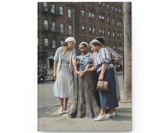 Diario dell'albero dei desideri / Quaderno con copertina rigida vintage Harlem Renaissance 7th Ave / Regalo di storia nera