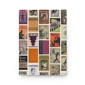 Carnet cartonné Harlem Renaissance Writers mat | Carnet de notes noir Americana | Rédaction d'un journal