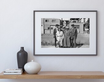 african american family in formal dress outside church 1920s Group Dressed for Photo Print | Vintage Black Americana Photo Reproduction | Church Religious Six original photographs of Baltimore