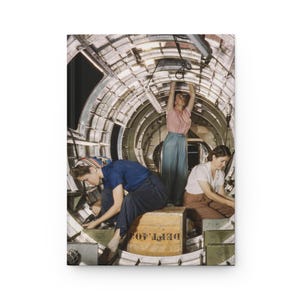 Rosie the Riveter Hard Cover Journal | Women Welders Female Ship Builders World War 2 | Gift for Writers