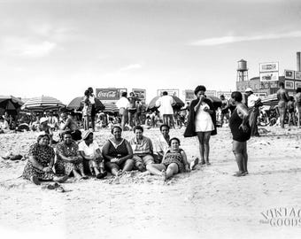 African American Family on the Beach Photo Print | Black Americana | 1940s Atlantic City New Jersey