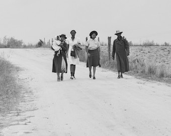 Family Walking to Church, Heard County Georgia 1941 — Jack Delano Photo Print, Black Americana, Vintage Southern Photography