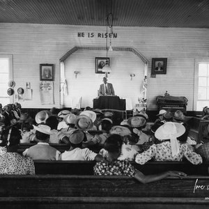 1940s Sunday Service Photo Print | Black Americana | Black Church Religious Baptist