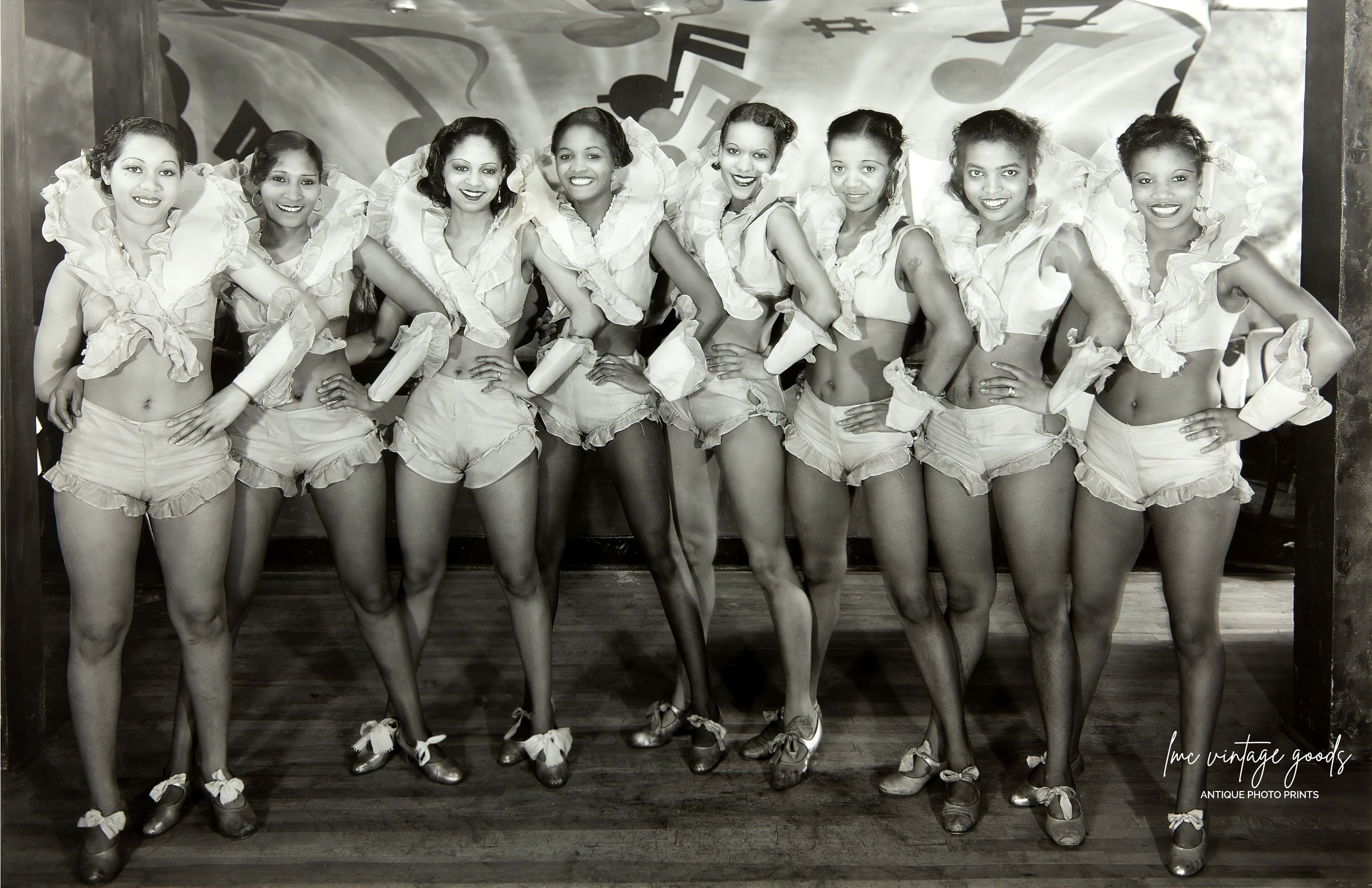 Club Harlem Chorus Line Photo Print | Vintage Black