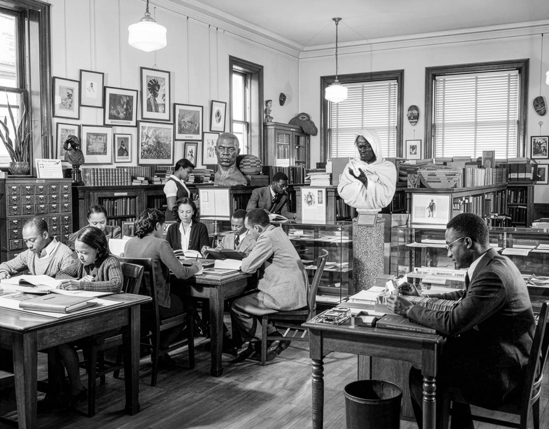 Reading Room Photo Print | Vintage Black Americana | Library Schomburg ...
