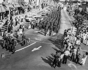 1950s Army Parade Photo Print | Black Americana |  Soldiers Military Collectables