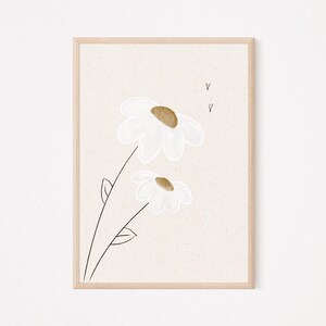 Kinderposter A4 Gänseblümchen Gans Poster Frühling Geschenk Kinderzimmer poster Baby Kinderbild babyposter kinderzimmerposter